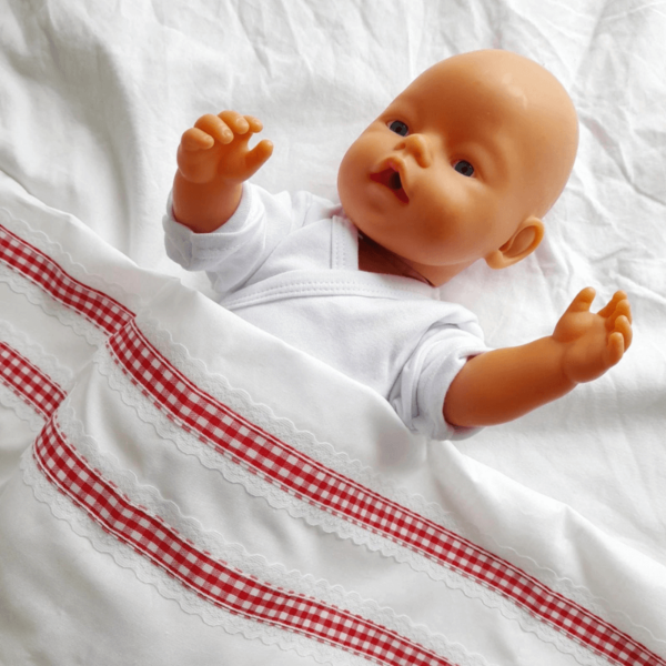 Chiz-Chic wieglaken rode bies met baby