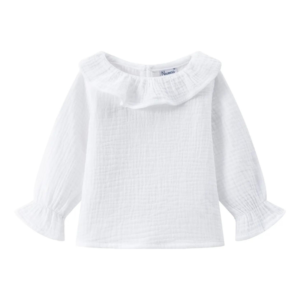 Newness meisjes baby blouse wit voorkant