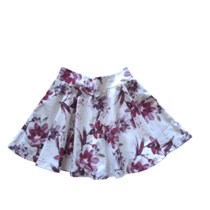 Chiz-Chic wijde rok met paarse bloemen