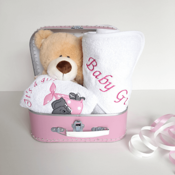 Kraamcadeau set knuffel roze