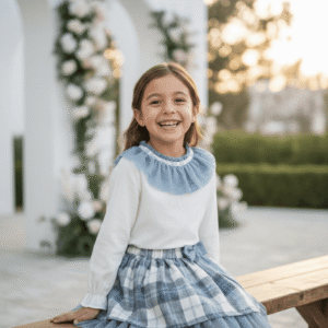 Meisjes geruite rok blauw grijs Newness