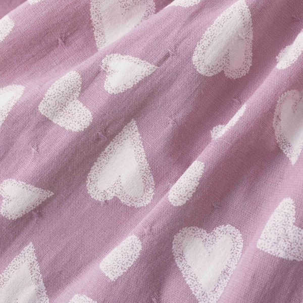 Newness meisjes rok roze met witte hartjes detail