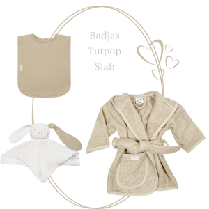 funnies kraamcadeau badjas tutpopje en slab