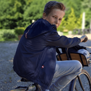 Newness Jongens jas blauw met rood