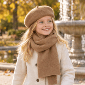 baret bruin met meisje 8 jaar