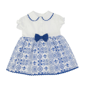 FS baby zomerjurk wit met blauw voorkant