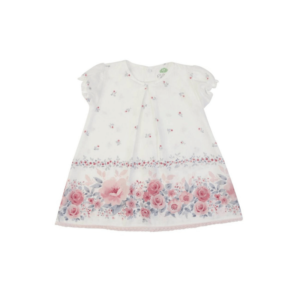 FS baby zomerjurk wit met bloemen voorkant