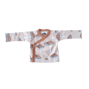 ​Pril in Pastel baby overslagshirt Paddenstoel voorkant