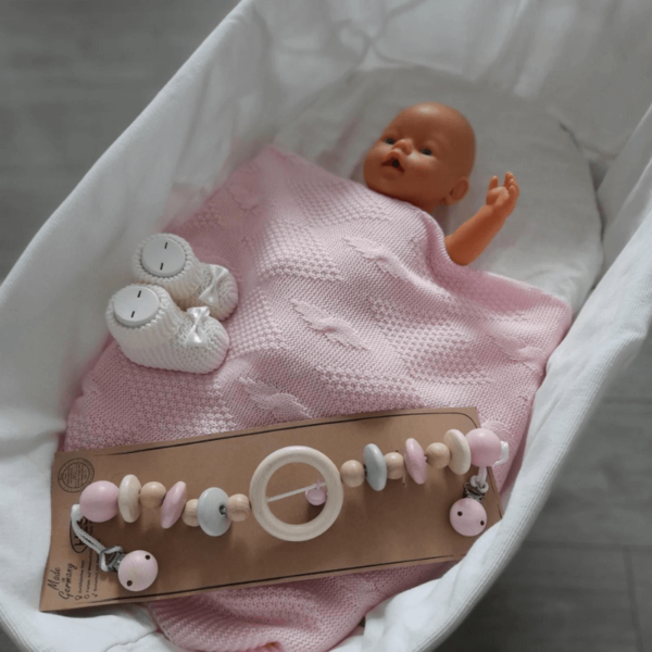 kraamcadeau set roze met baby