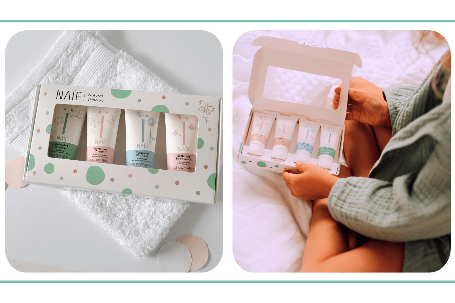 Naïf mini skincare set voor vakantie