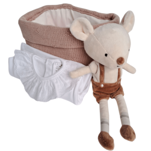 Jollein meisjes kraamcadeau | Knuffel mouse Bowie