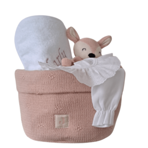 Jollein kraamcadeau gevuld commodemandje roze