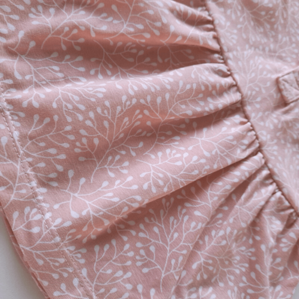 Pril in Pastel zomerjurk pink blossom detail