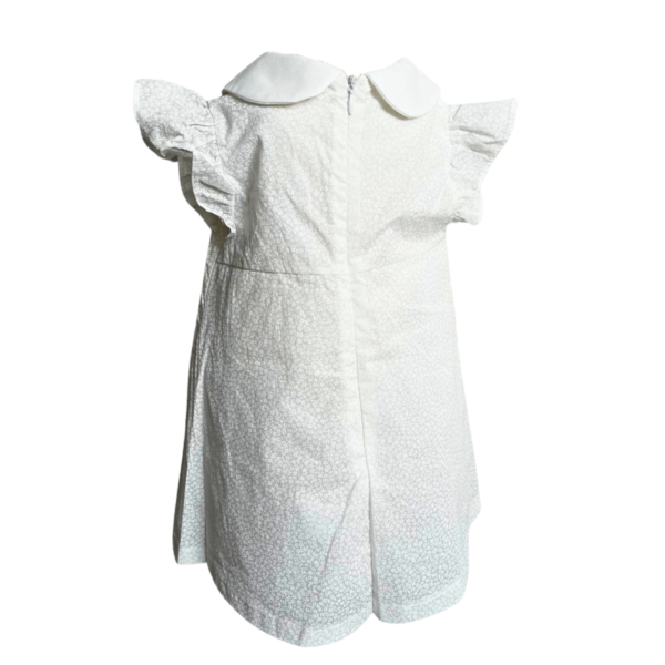 Witte klassieke baby jurk achterkant