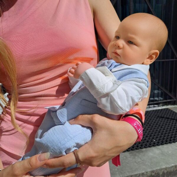 baby jongens feest set licht blauw met baby