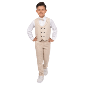 jongens kostuum beige