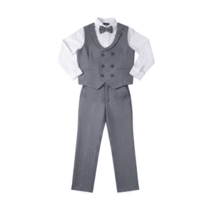 kostuum grijs jongens flatlay
