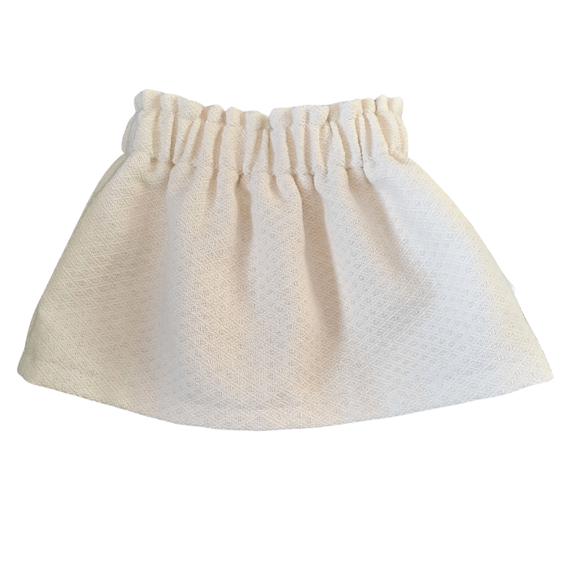 feestdagen collectie Paperbag meisjesrok jacquard ecru voorkant