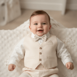 baby jongens doopsetje ecru