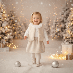 feestdagen collectie paperbag rok ecru beige