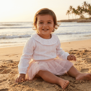 plumeti blouse baby wit newness met kraag