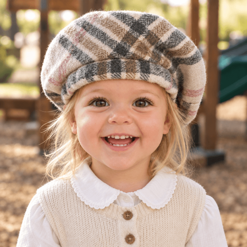 meisjes baret geruit meisje 2 jaar