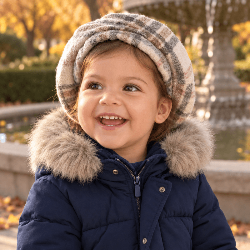 meisjes baret geruit meisje 3 jaar